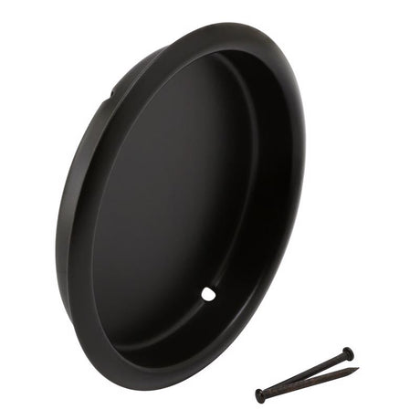 Prime-Line 2-1/8 in. L Matte Black Steel Door Pull