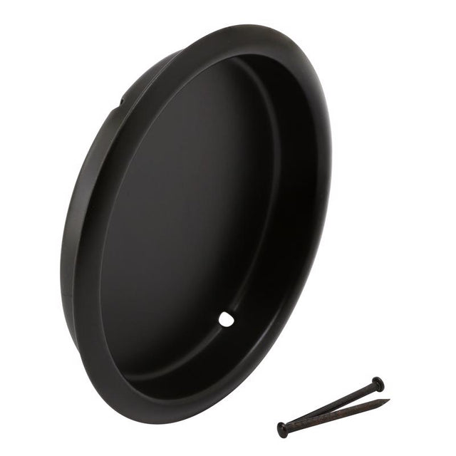 Prime-Line 2-1/8 in. L Matte Black Steel Door Pull