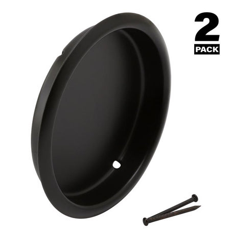 Prime-Line 2-1/8 in. L Matte Black Steel Door Pull