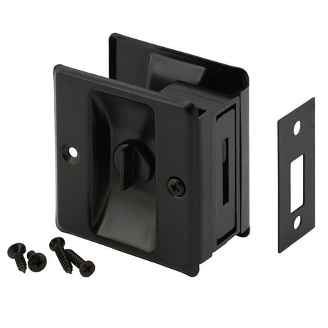 Prime-Line 2.75 in. L Matte Black Metal Door Pull