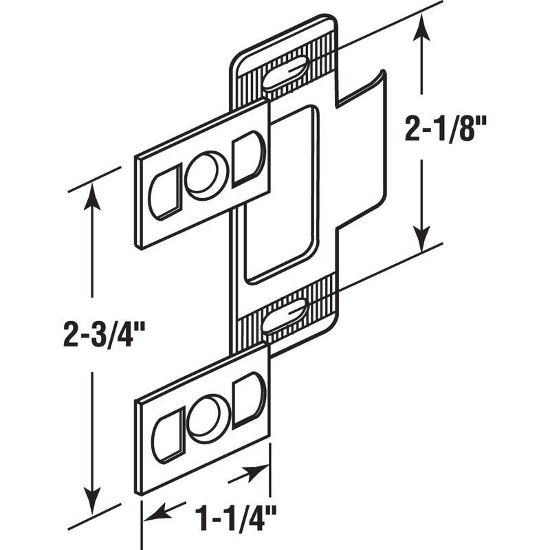 Prime-Line Black Metal Door Strike 1 pc