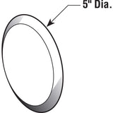 Prime-Line Vinyl White Wall Protector Mounts to wall 5 in.