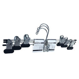 ClosetSelect Metal Silver Skirt/Slack Hanger 3 pk
