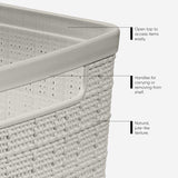 Curver Slim 6.8 L Beige Woven Basket 5.7 in. H X 13.6 in. W X 6.7 in. D Stackable