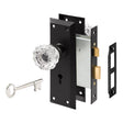 Prime-Line Matte Black Deadbolt and Passage Door Knob 1.75 in.