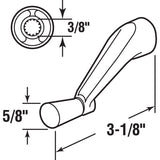Prime-Line White Metal Single-Arm Casement Crank Handle For Anderson
