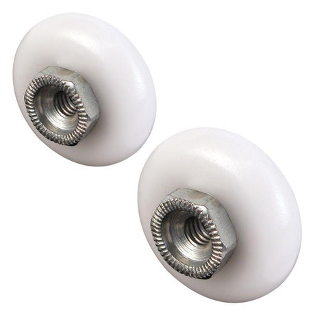 Prime-Line 7/8 in. D X 1 in. L White Nylon/Steel Shower Door Roller 4 pk