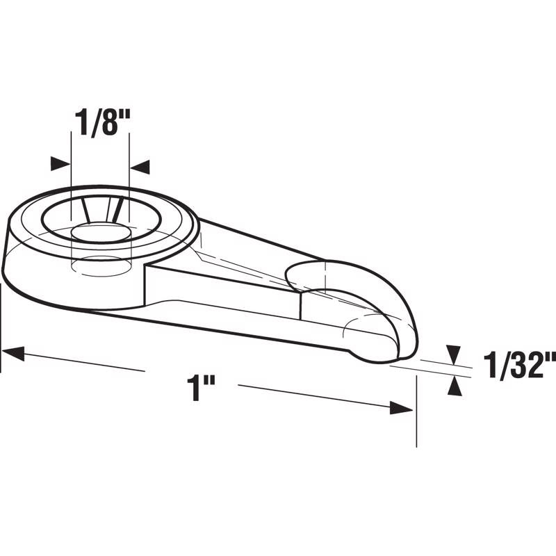 Prime-Line Extruded Aluminum Storm Door Panel Clip 8 pk