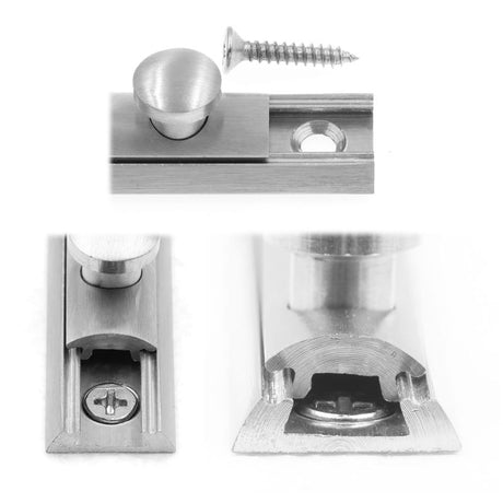 Prime-Line Satin Nickel Solid Brass Surface Bolt