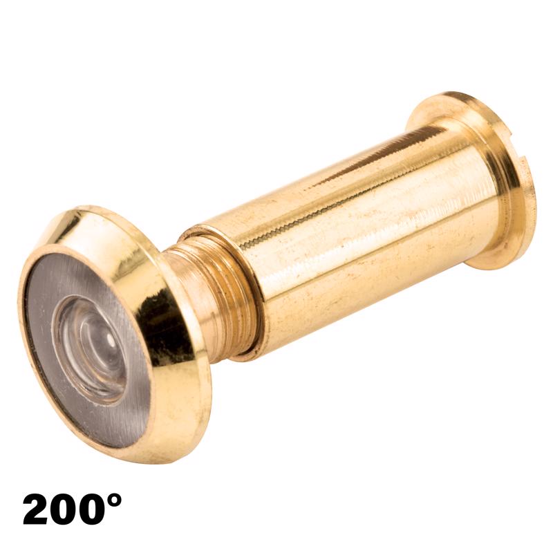 Prime-Line 0.5 in. D 200 deg Brass Brass Door Viewer