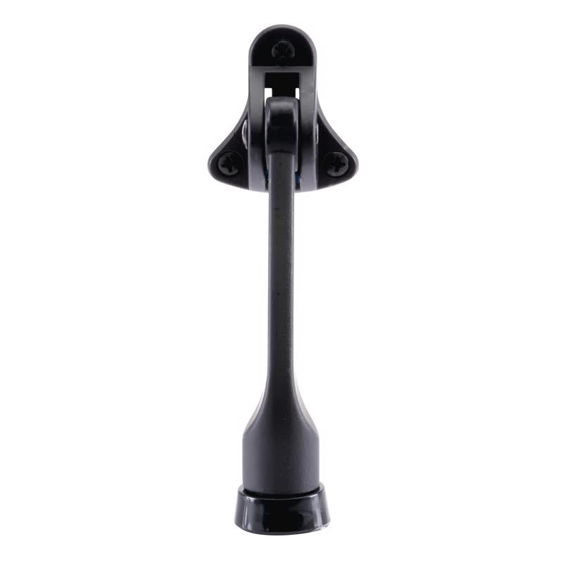 Ace Zinc Matte Black Door Stop Mounts to door 0 in.
