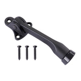 Ace Zinc Matte Black Door Stop Mounts to door 0 in.