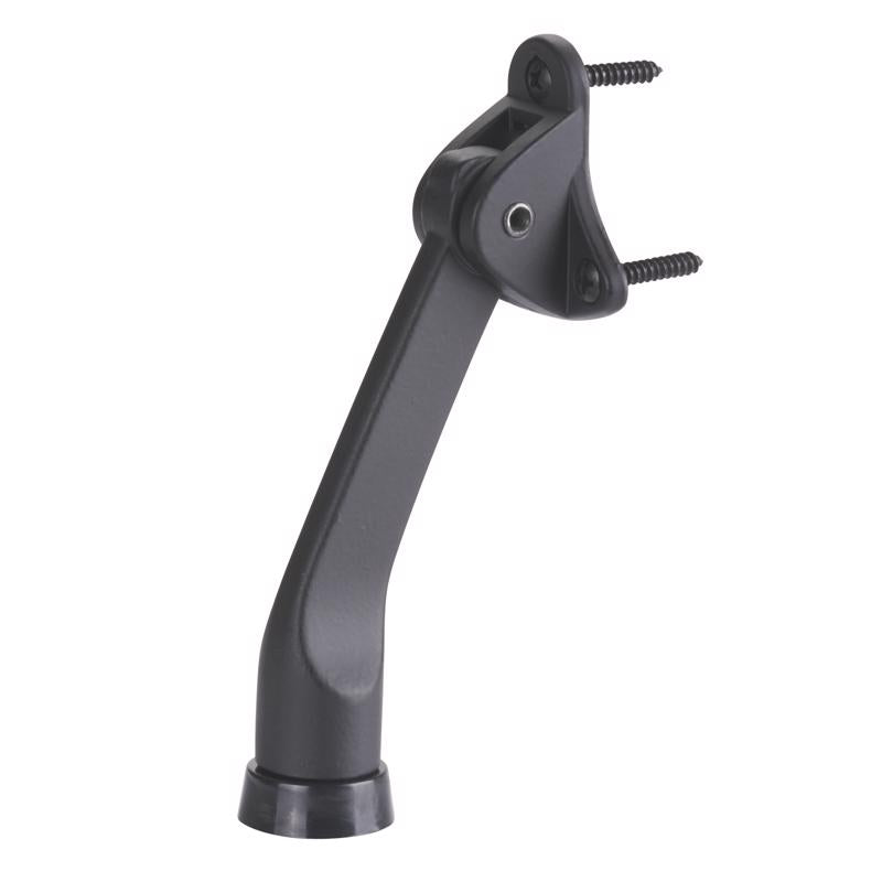 Ace Zinc Matte Black Door Stop Mounts to door 0 in.