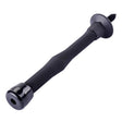 Ace Steel w/Plastic Tip Matte Black Spring Door Stop Mounts to base trim 0 in.