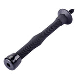 Ace Steel w/Plastic Tip Matte Black Spring Door Stop Mounts to base trim 0 in.