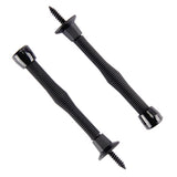Ace Steel w/Plastic Tip Matte Black Spring Door Stop Mounts to base trim 0 in.