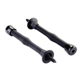 Ace Steel w/Plastic Tip Matte Black Spring Door Stop Mounts to base trim 0 in.
