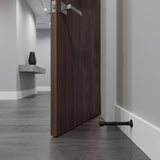 Ace Steel w/Plastic Tip Matte Black Spring Door Stop Mounts to base trim 0 in.