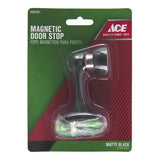 Ace Steel Matte Black Door Stop Mounts to floor 0 in.