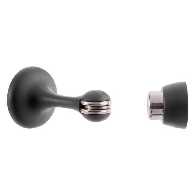 Ace Steel Matte Black Door Stop Mounts to floor 0 in.