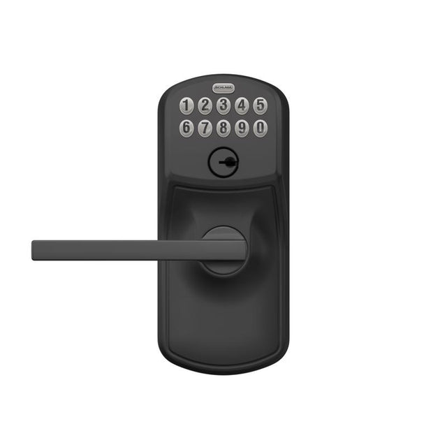 Schlage Matte Black Metal Electronic Touch Pad Entry Lever