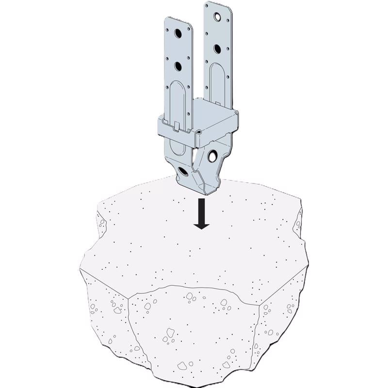 Simpson Strong-Tie 6.25 in. H X 3.56 in. W 12 Ga. Galvanized Steel Post Base