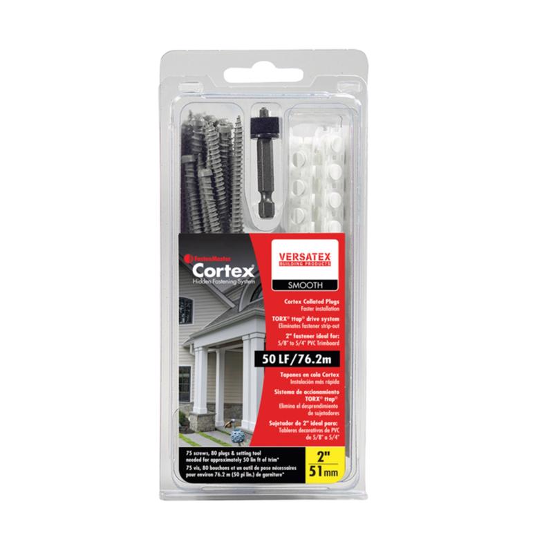 FastenMaster Cortex No. 8 each X 2 in. L White Torx Ttap Trim Head Collated Composite Deck Screws 1