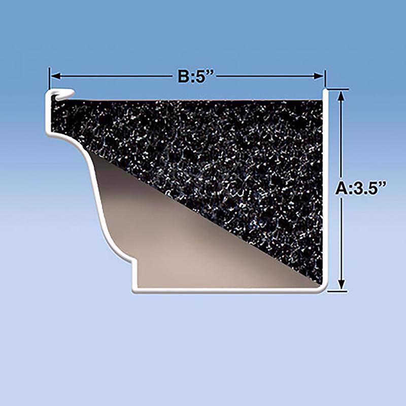 GutterFoam Original 5 in. W X 36 in. L Black Polyester Foam Gutter Guard 1 pk