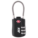 Ace 1-3/4 in. H X 1 in. W X 1/8 in. L Zinc Alloy 3-Dial Combination Luggage Lock