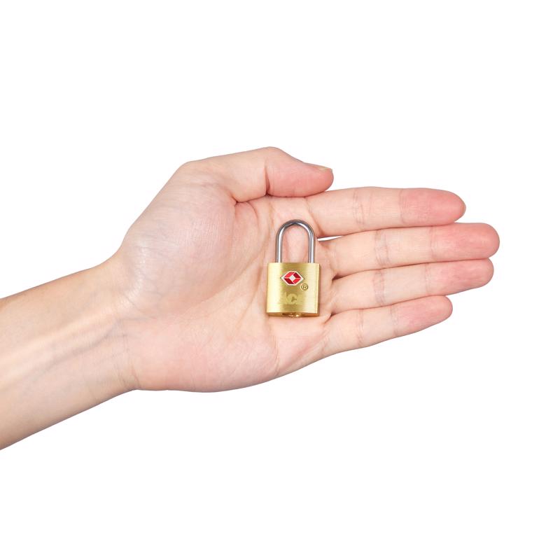 Ace 3/4 in. H X 3/4 in. W X 3/8 in. L Brass Key Luggage Lock