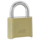 Ace 1-5/8 in. H X 2 in. W X 1 in. L Zinc Alloy 4-Dial Combination Padlock