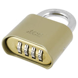 Ace 1-5/8 in. H X 2 in. W X 1 in. L Zinc Alloy 4-Dial Combination Padlock