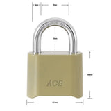 Ace 1-5/8 in. H X 2 in. W X 1 in. L Zinc Alloy 4-Dial Combination Padlock