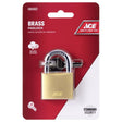 Ace 1-1/4 in. H X 1-1/2 in. W X 1/2 in. L Brass Double Locking Weather-Resistant Padlock