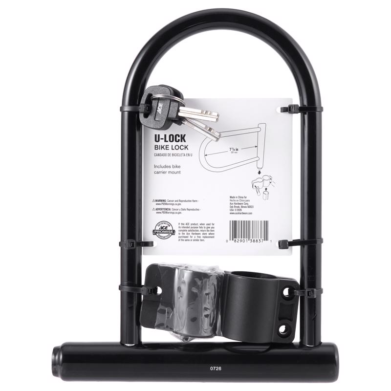 Ace 7-5/8 in. W Steel Key U-Bar Lock