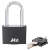 Ace 1-1/4 in. H X 1-1/2 in. W X 5/8  L Aluminum Double Locking Covered Padlock