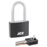 Ace 1-1/4 in. H X 1-1/2 in. W X 5/8  L Aluminum Double Locking Covered Padlock