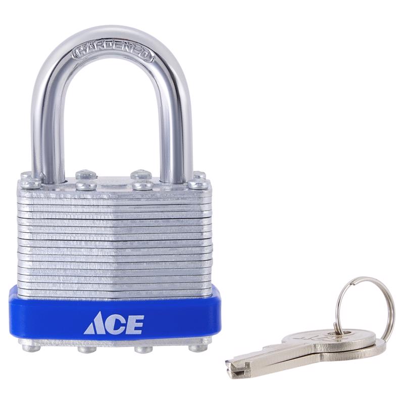 Ace 1 in. H X 1.72 in. W X 1.03 in. L Laminated Steel Double Locking Padlock