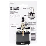 Ace 1-1/2 in. H X 1-3/4 in. W X 1  L Laminated Steel Double Locking Weather-Resistant Padlock