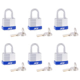 Ace 1-1/8 in. H X 1-1/4 in. W X 13/16  L Laminated Steel 4-Pin Tumbler Padlock