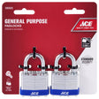 Ace 1-1/4 in. H X 1-1/2 in. W X 1  L Laminated Steel 4-Pin Tumbler Padlock
