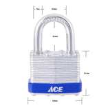 Ace 1-1/4 in. H X 1-1/2 in. W X 1  L Laminated Steel 4-Pin Tumbler Padlock