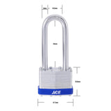 Ace 1-1/2 in. H X 1-3/4 in. W X 1  L Laminated Steel 4-Pin Tumbler Padlock