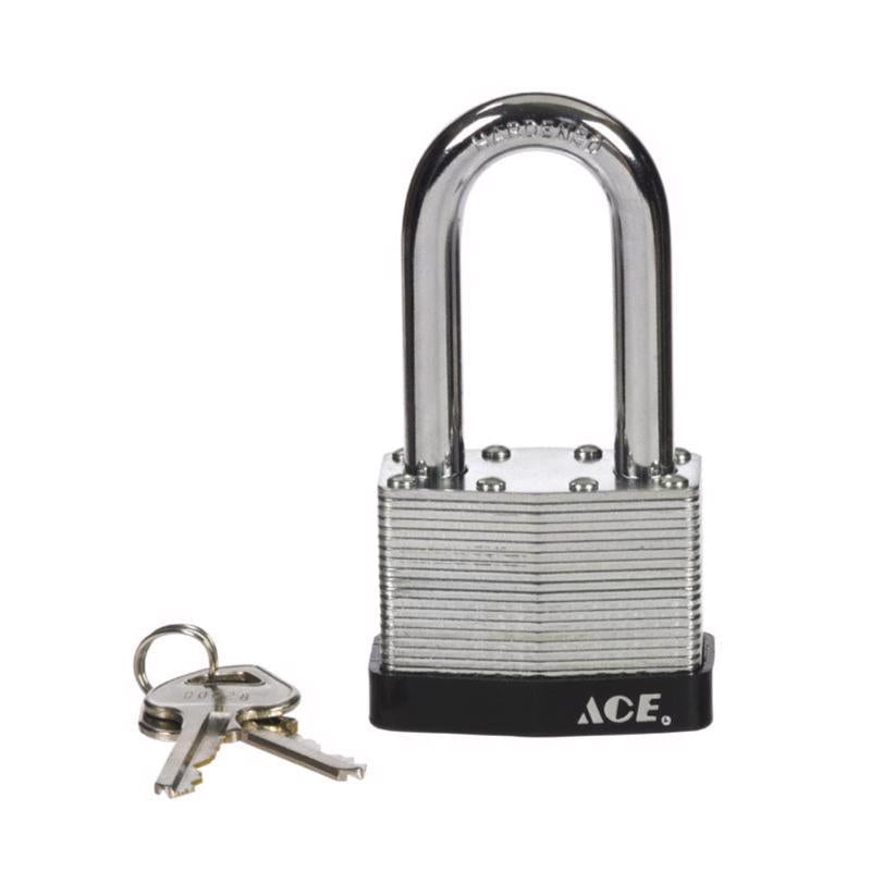 Ace 1-3/8 in. H X 2 in. W X 1-1/8  L Laminated Steel 4-Pin Tumbler Padlock