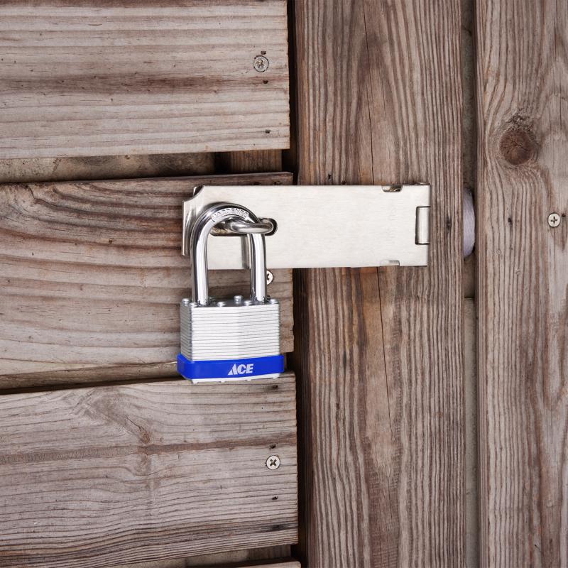 Ace 1-5/16 in. H X 1-3/4 in. W X 1  L Laminated Steel 4-Pin Tumbler Padlock