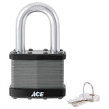 Ace 1-3/4 in. H X 2 in. W Laminated Steel 4-Pin Tumbler Weather-Resistant Padlock