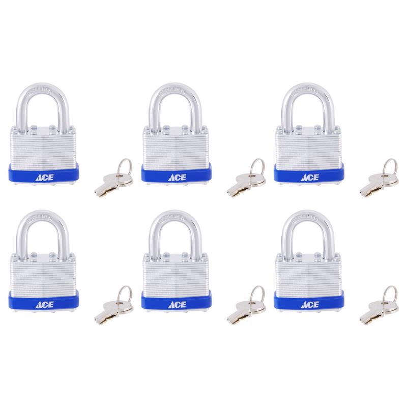 Ace 1-5/16 in. H X 1-3/4 in. W X 1 in. L Laminated Steel 4-Pin Tumbler Padlock