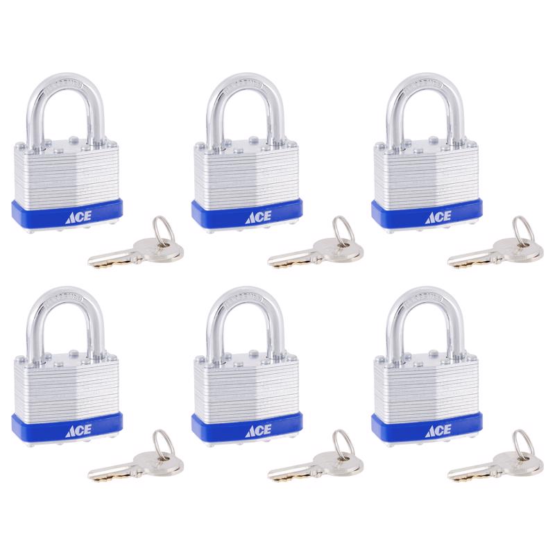 Ace 1-5/16 in. H X 1-3/4 in. W X 1 in. L Laminated Steel 4-Pin Tumbler Padlock