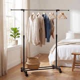 Core Home 63 in. H X 57 in. W Stainless Steel Adjustable Garment Rack