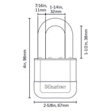 Master Lock Elite 2.625 in. W X 4 in. L Laminated Steel 5-Pin Cylinder Padlock